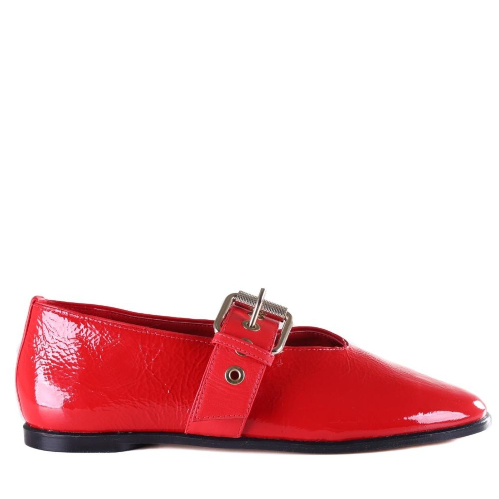Sapatilha Feminina Zariff com Fivela Dourada 7560006 Vermelho Vz Incolor