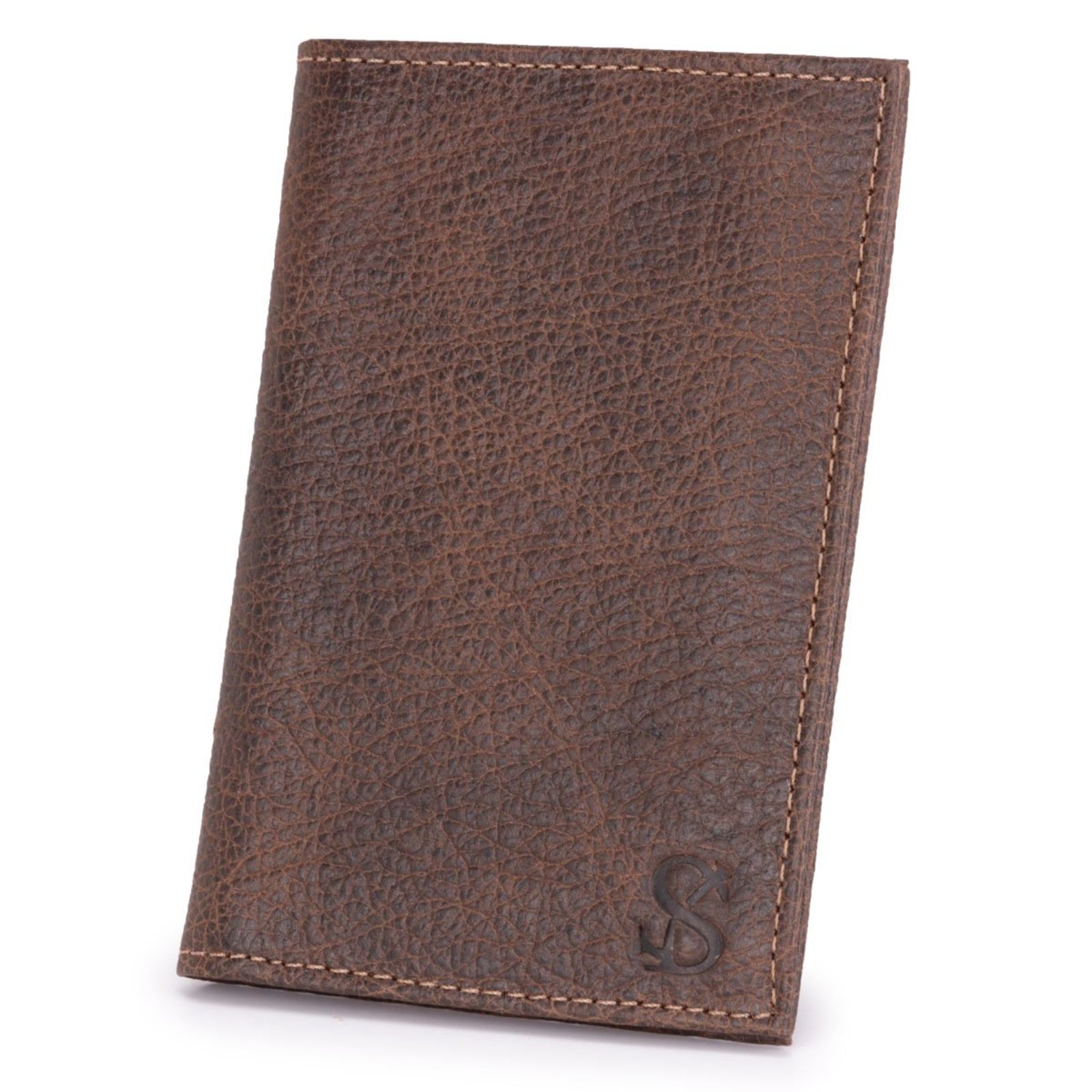 Porta Cnh Crlv Slim Masculino Em Couro De Alta Qualidade ello griff Marrom Escuro