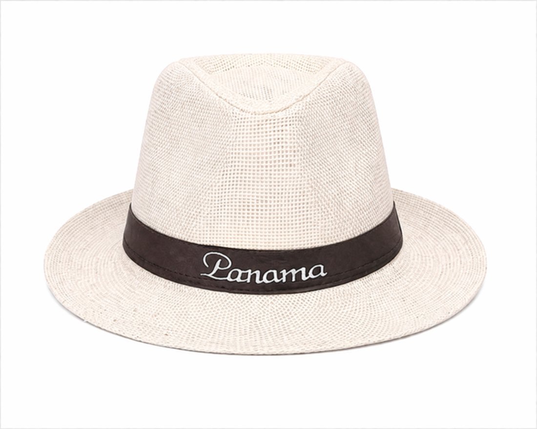Chapéu Panamá City Aba Média Casual Clássico Elegante Leve Unissex Atemporal Versátil Verão Fino Sofisticado - Branco