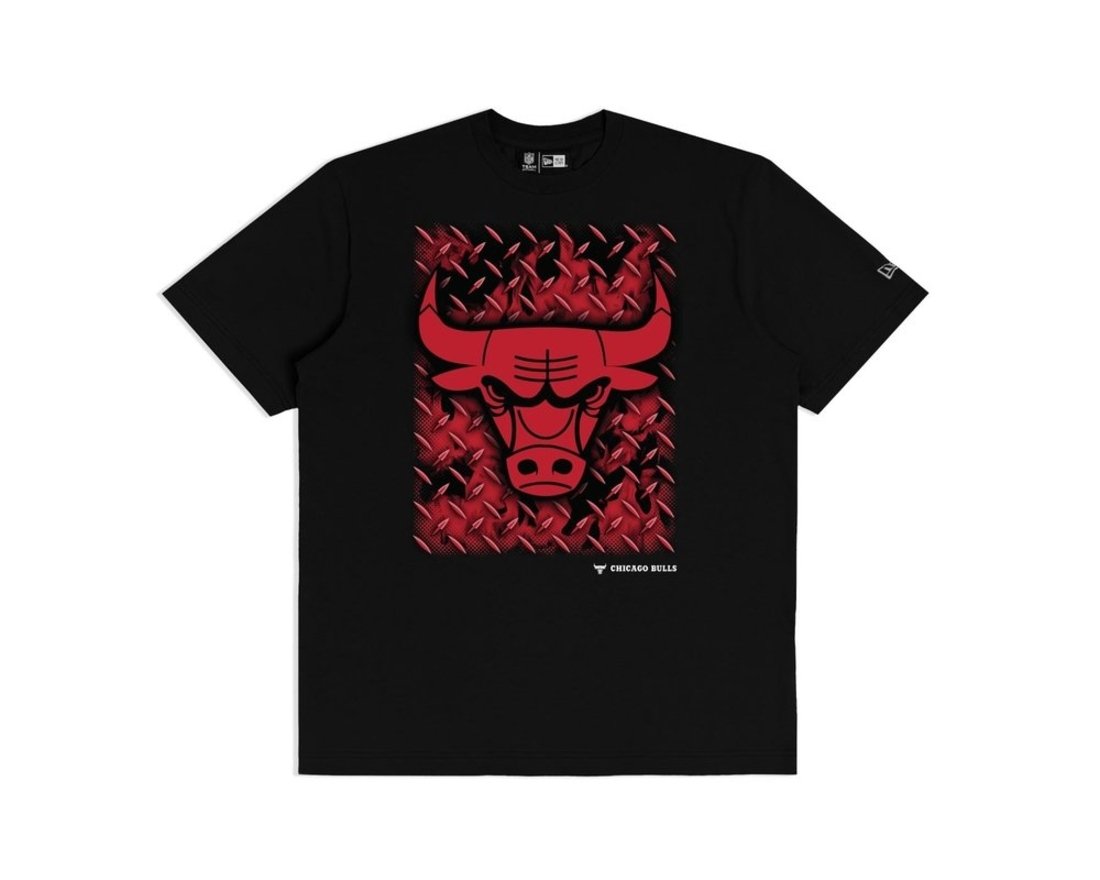 Camiseta New Era Regular Chicago Bulls NBA Preto