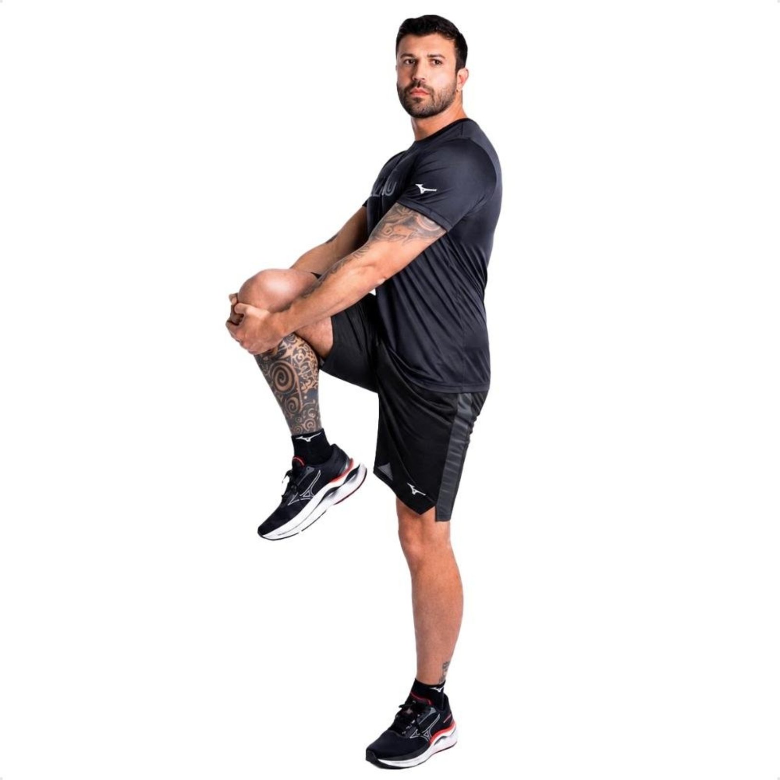 Bermuda Mizuno Root Mesh 2 Masculina Preto