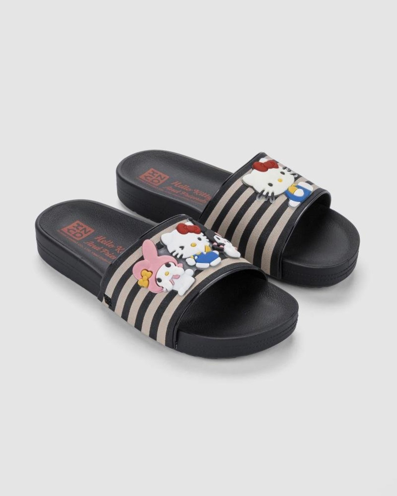 Chinelo Slide Feminino Zaxy Hello Kitty And Friends Preto