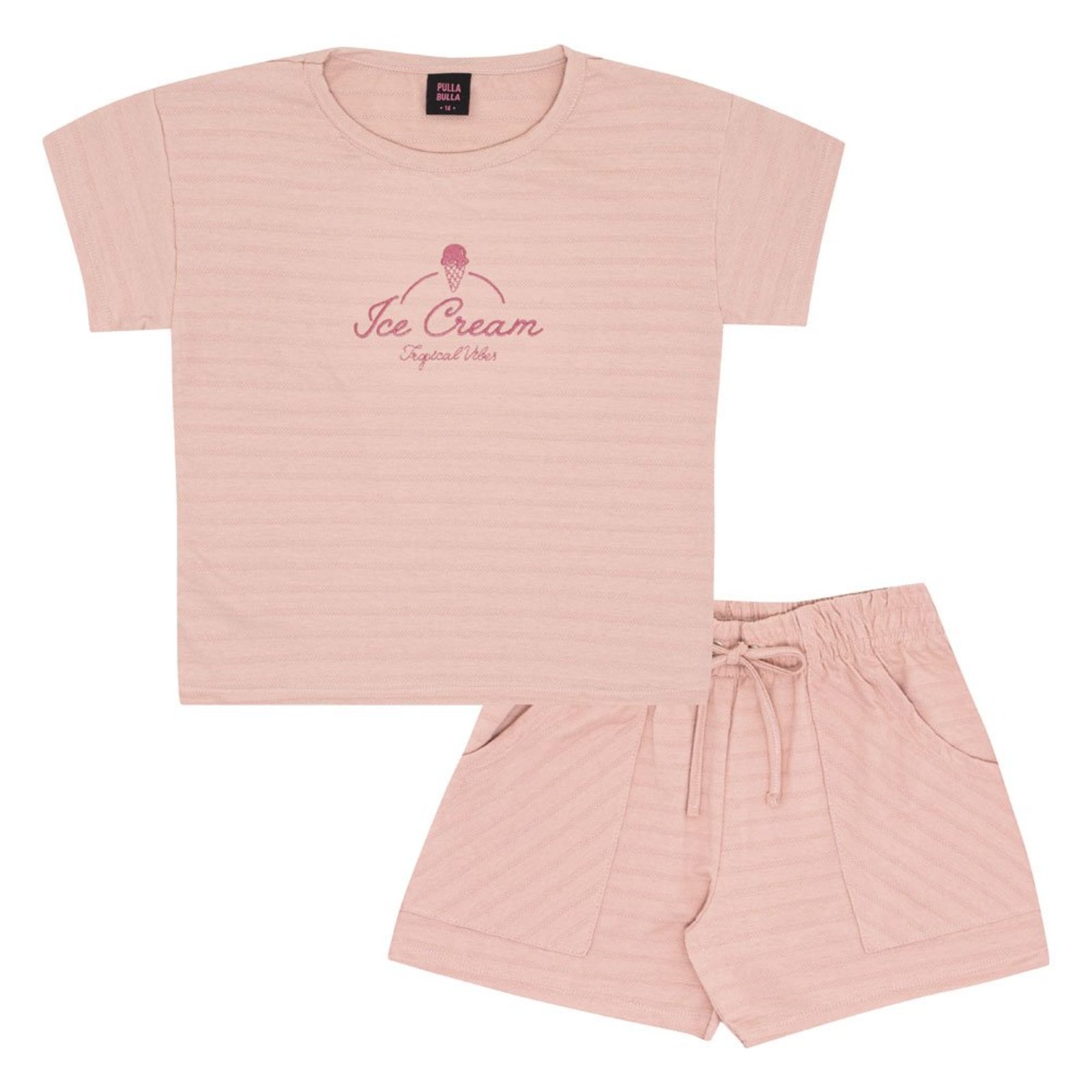 Infantil - Conjunto Juvenil Menina - Rosa - 52417-1299
