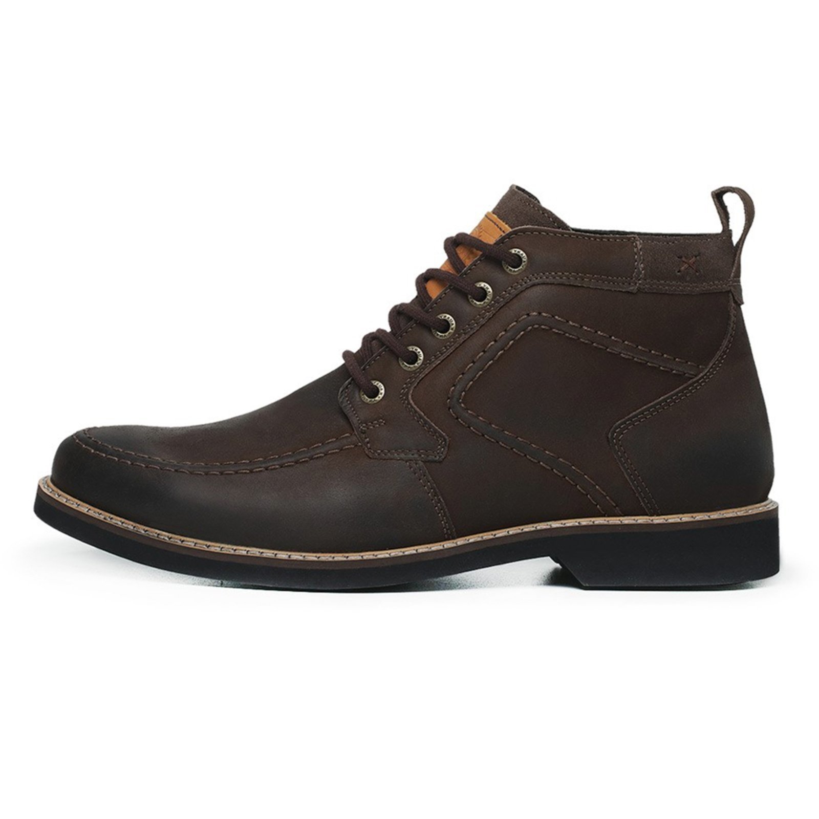 Vista 3 Bota Masculina tipo Coturno de Couro, modelo 8100 ankle boot ULTIMAS UNIDADES COMPRE JÁ! cinza cinza