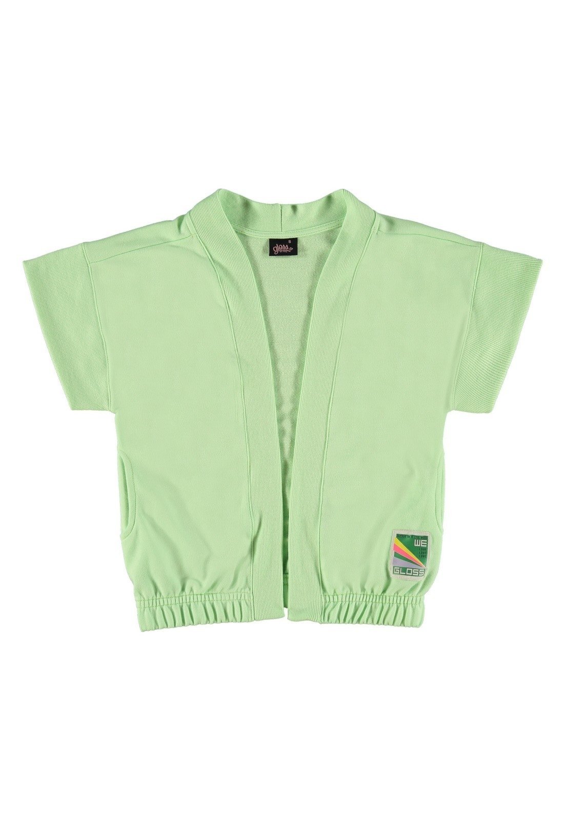 Infantil – Kimono Oversize Juvenil em Moletom Gloss Verde