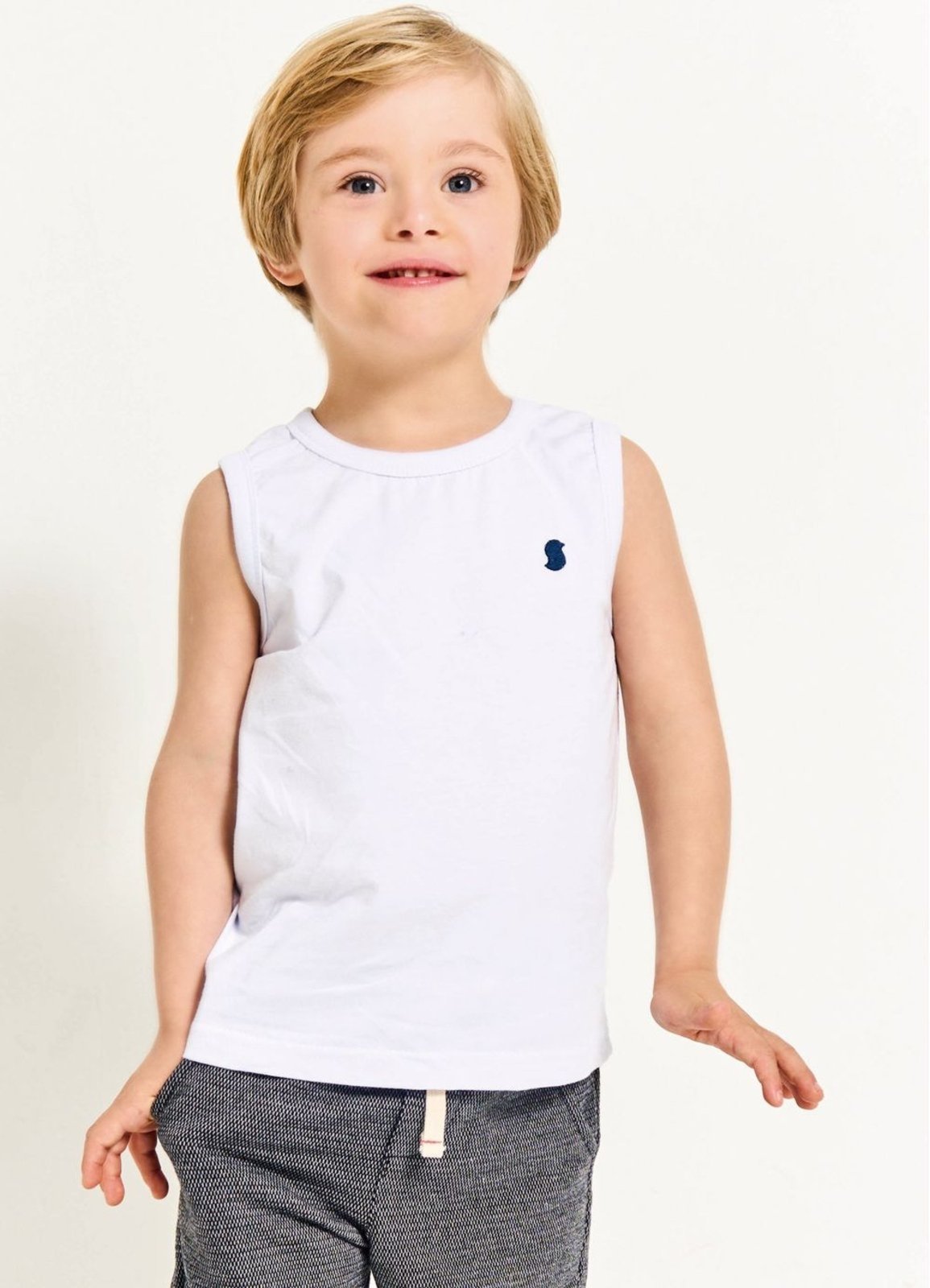 Infantil – ALPHABETO Regata Menino Basiquinho – Tam. 2 a 12 anos – Menta