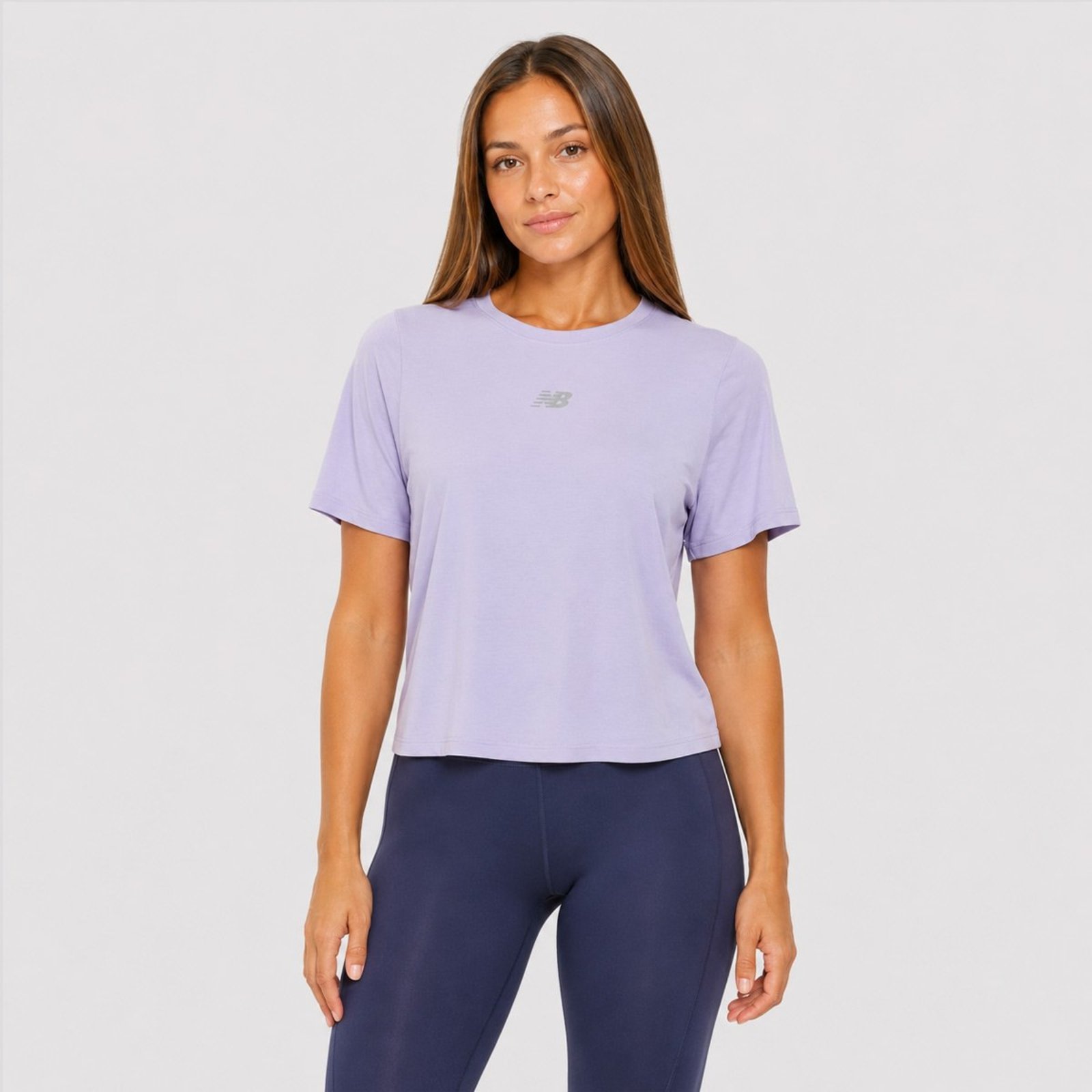 Camiseta New Balance Infinity Jersey Feminina Lilás