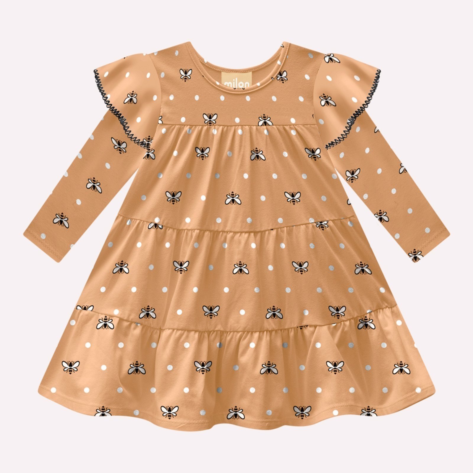 Infantil - Vestido Menina em Cotton Milon