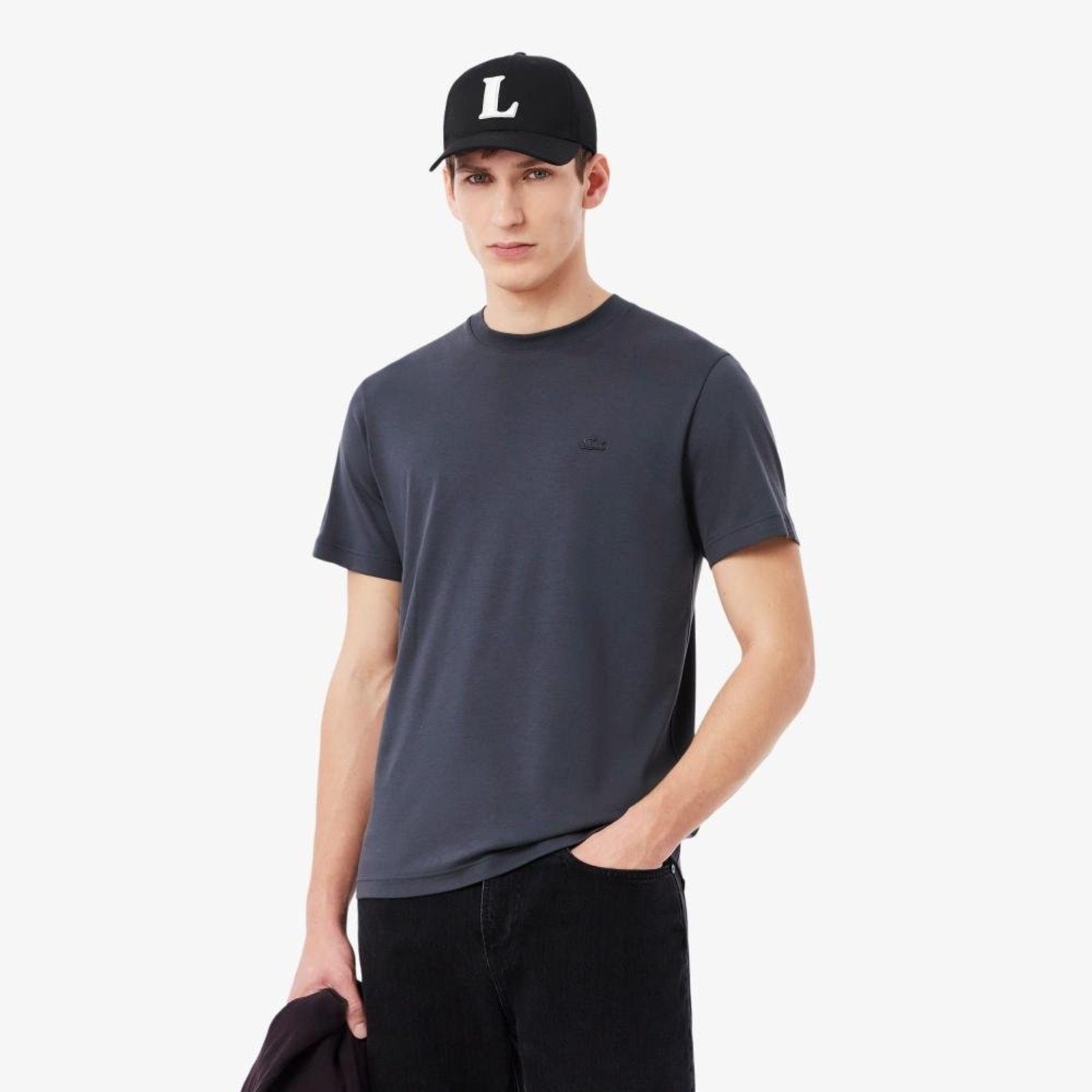 Camiseta típica bordada Cinza