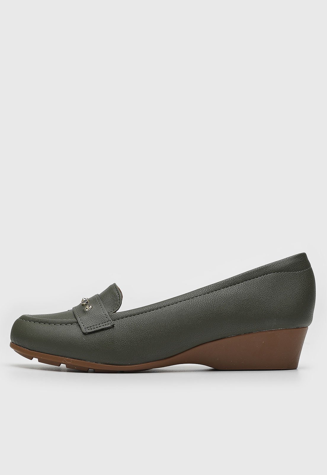 Scarpin Anabela Modare Rebites Verde