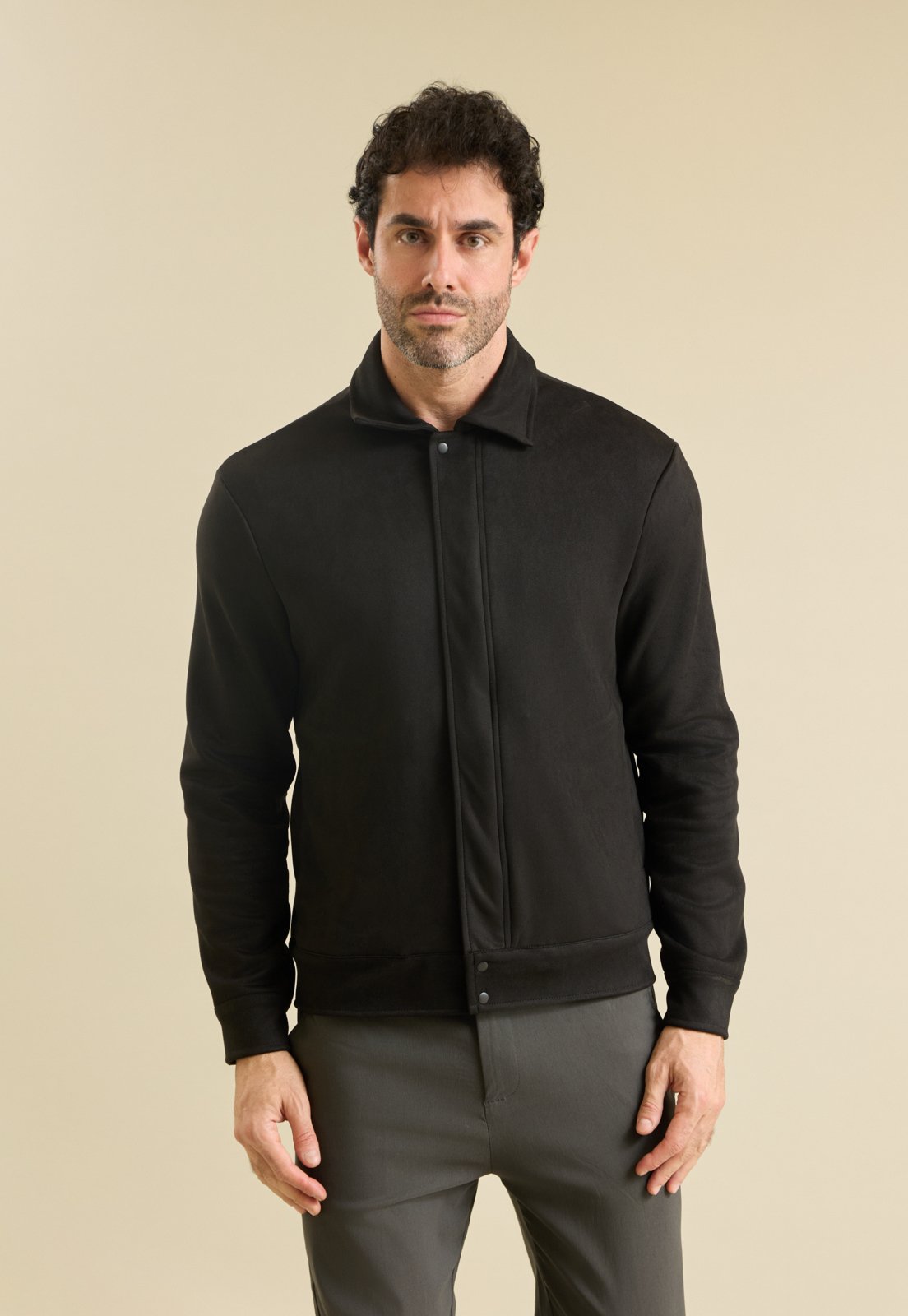 Jaqueta Masculina Suede Street Dialogo Jeans Preto