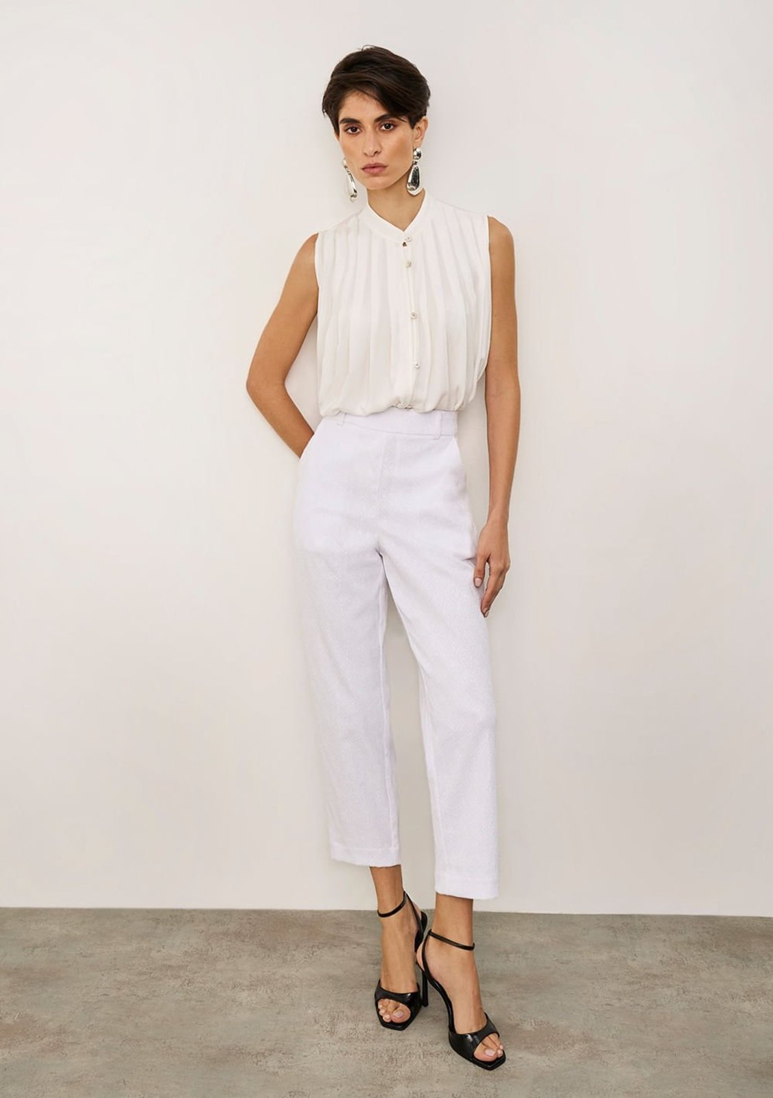 Calça Iódice Slim Alta Off-white
