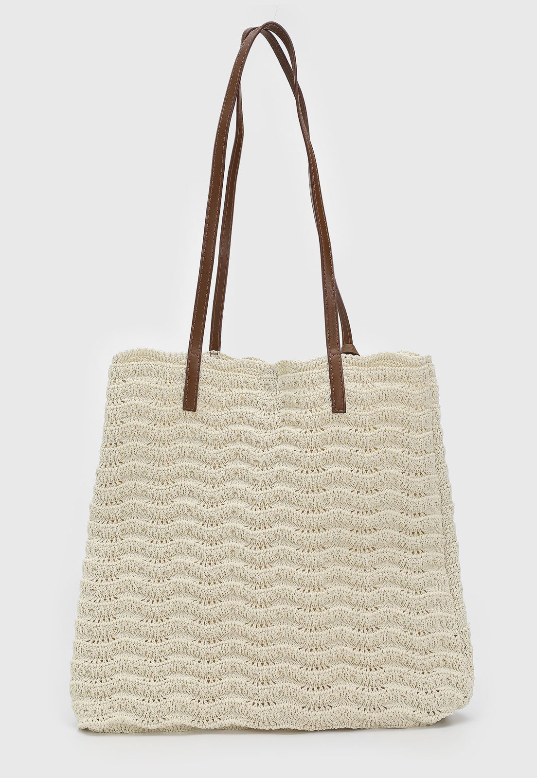 Bolsa Feminina Brizza Arezzo Tramado Claro e Marrom