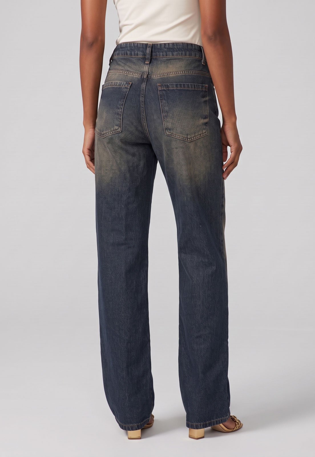 Calça Feminina Lança Perfume Reta Jeans Azul