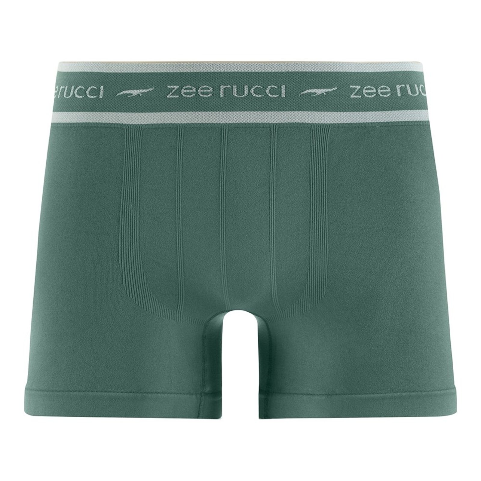 Cueca Boxer Sem Costura Cós Listra Verde