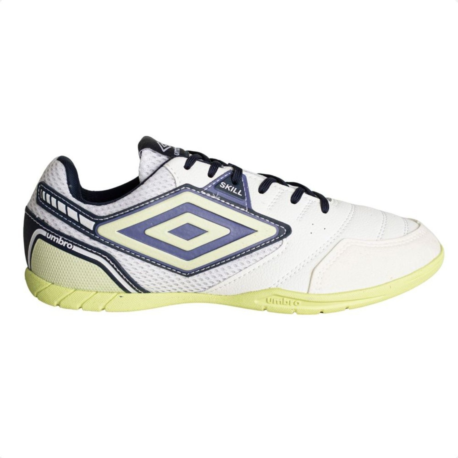 Vista 2 Chuteira Indoor Masculina Umbro Skill branco Umbro branco