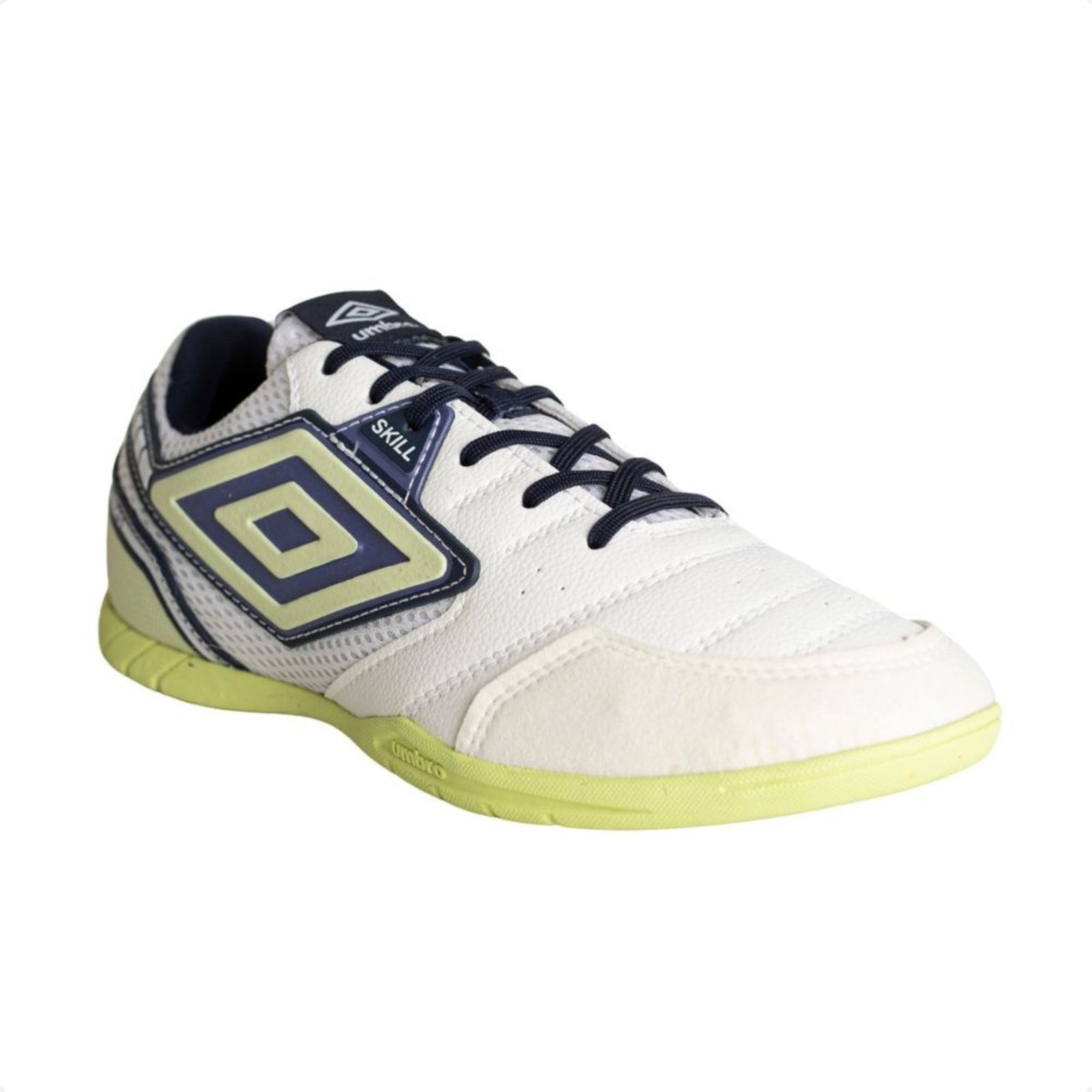 Vista 3 Chuteira Indoor Masculina Umbro Skill branco Umbro branco