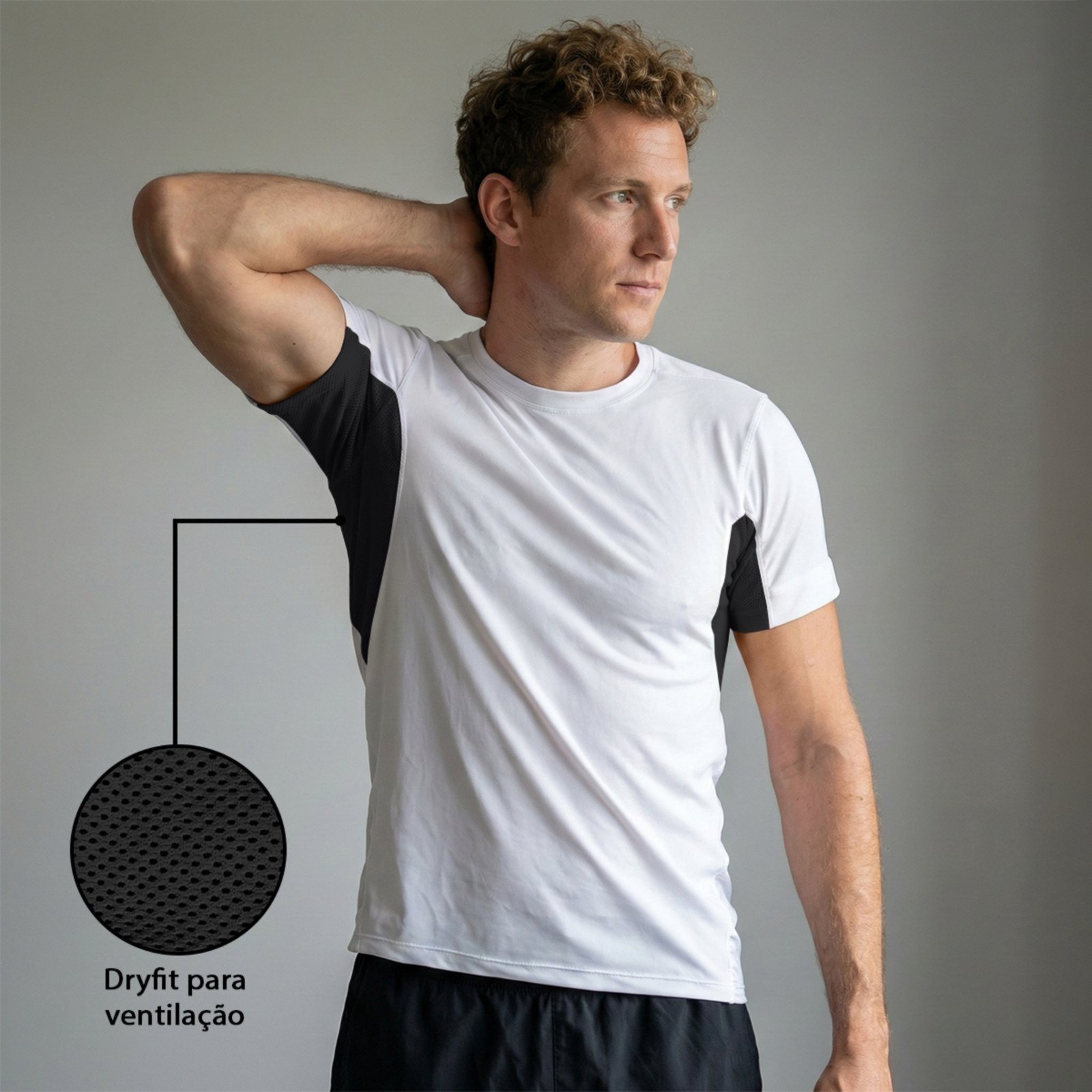 Camiseta para treino fitness musculação Grigo Collection Branca
