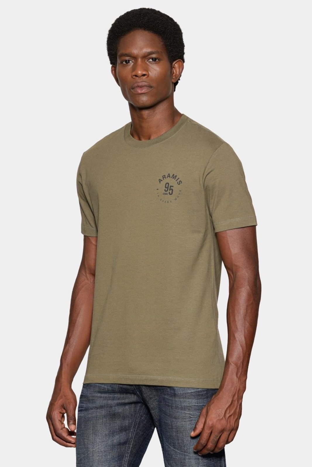 Camiseta Manga Curta Estampa Aramis Circular