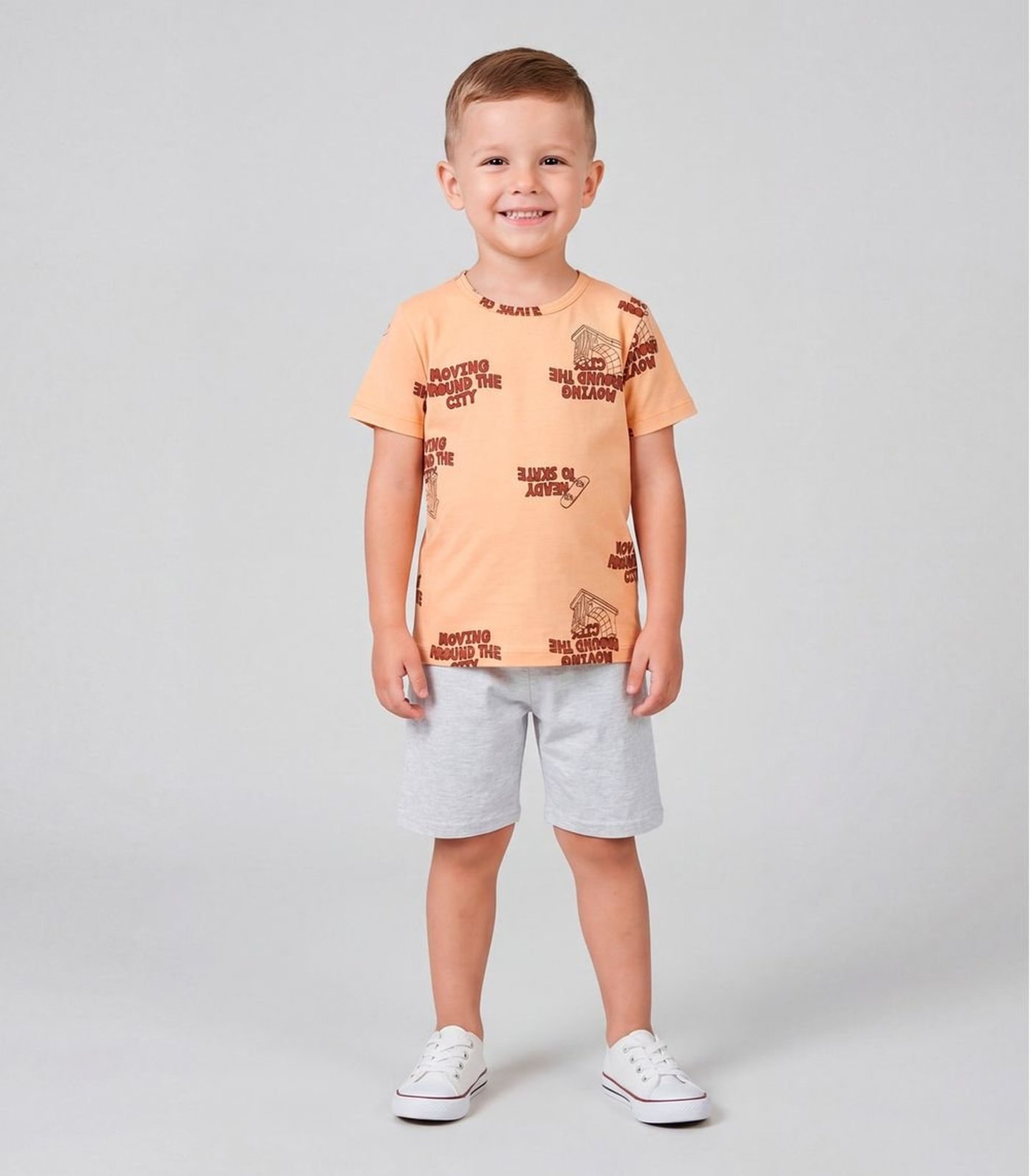 Infantil - Conjunto Menino Estampada Select Laranja