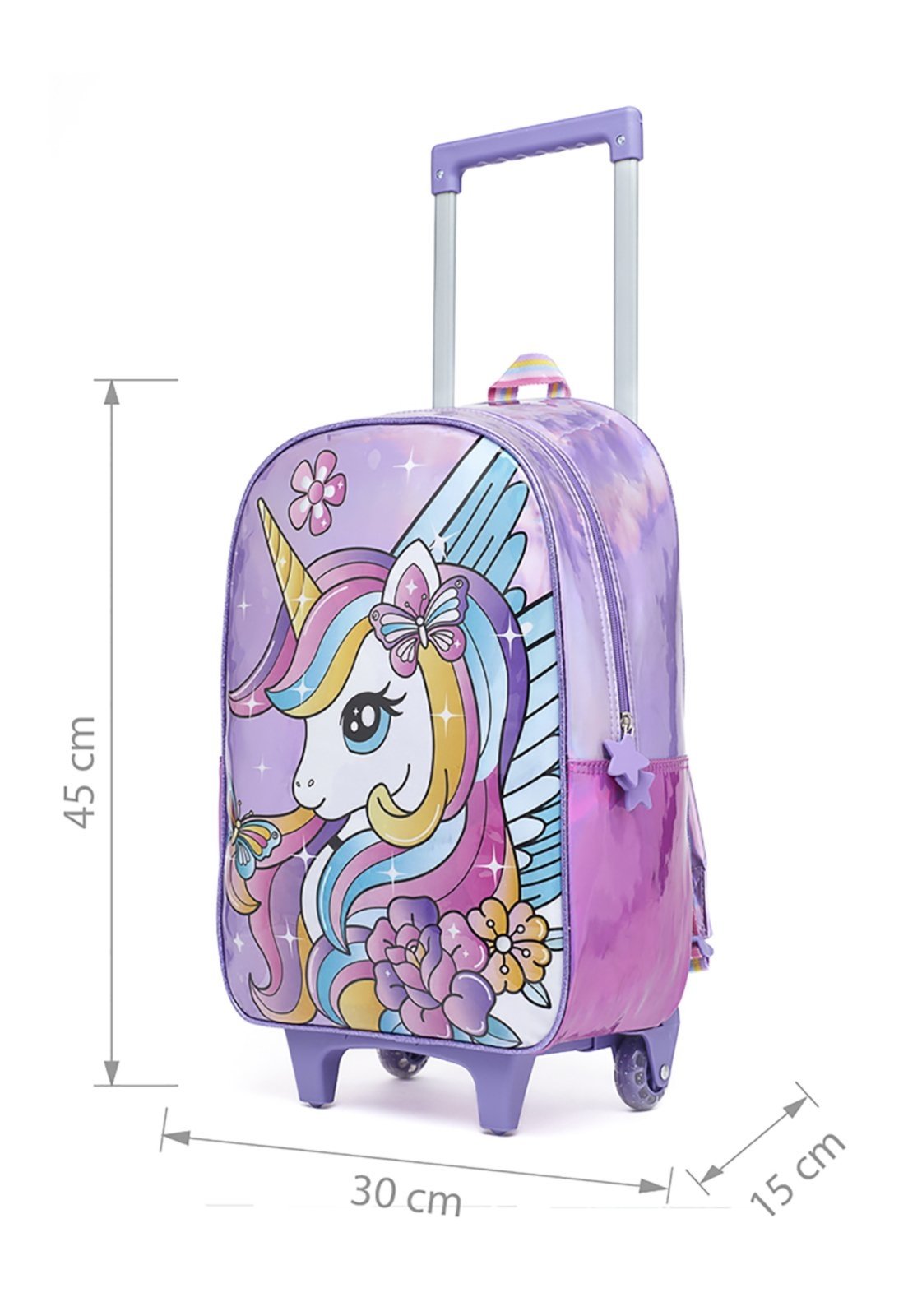 Vista 3 Infantil - Kit Mochila Polo One Rodinhas Escolar Unicórnio Lancheira Térmica Estojo lilás/rosa Polo One lilás/rosa