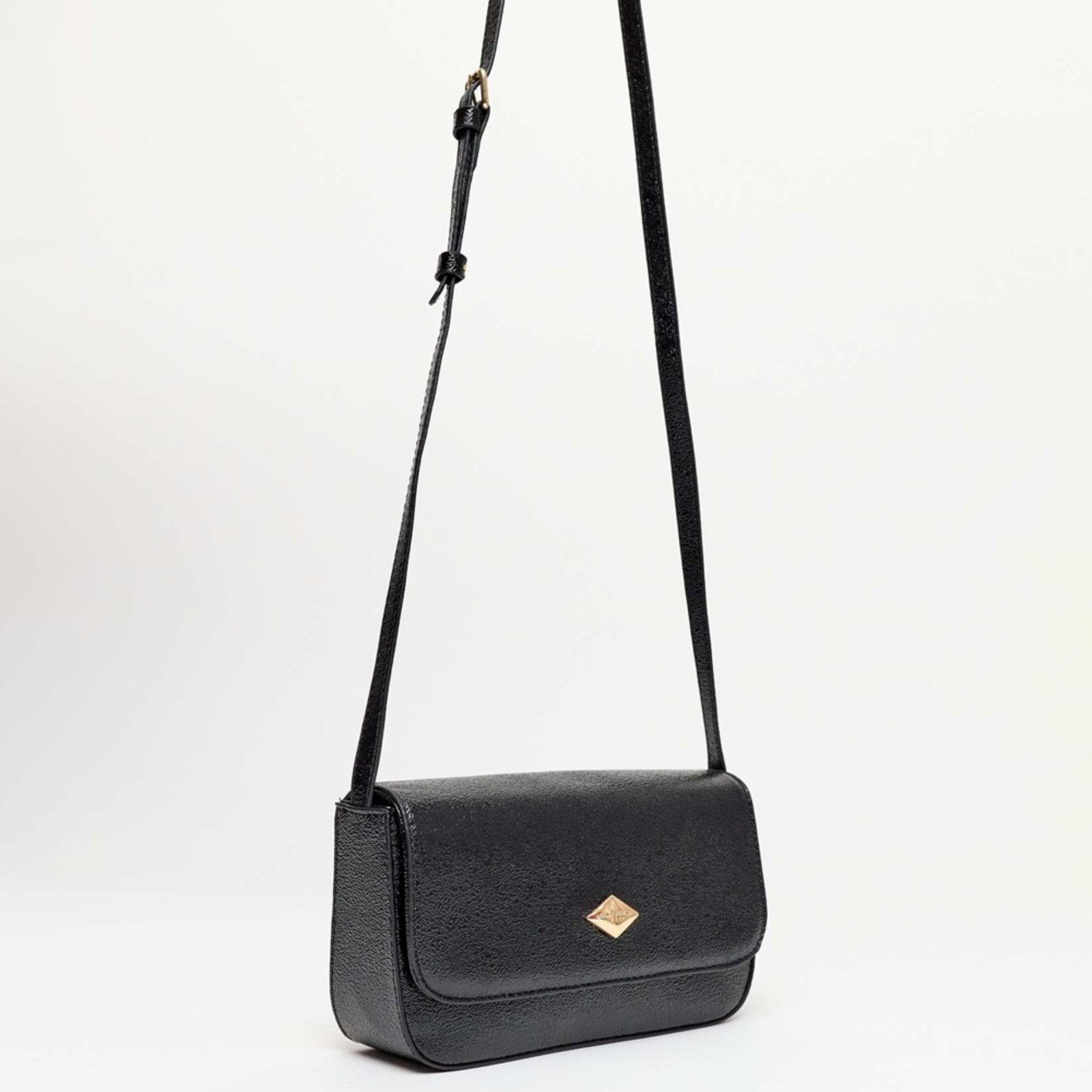 Vista 2 Bolsa Crossbody Easy Lança Perfume Charm Pr26 Feminino preto preto
