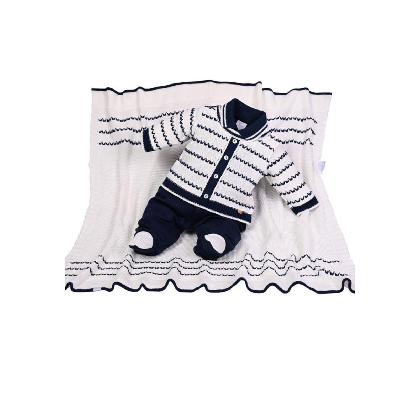 Infantil - Saída de Maternidade Menino Azul Marinho Beth RN Azul