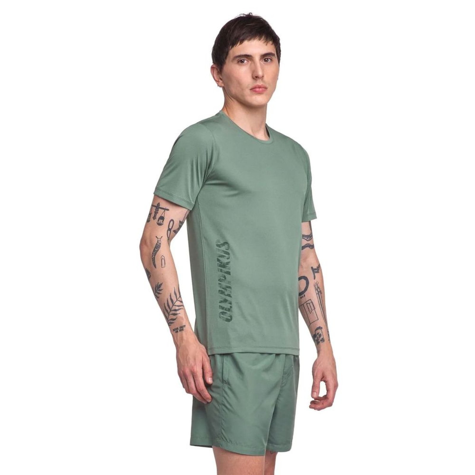 Camiseta Masculina Olympikus Basic Logo Verde