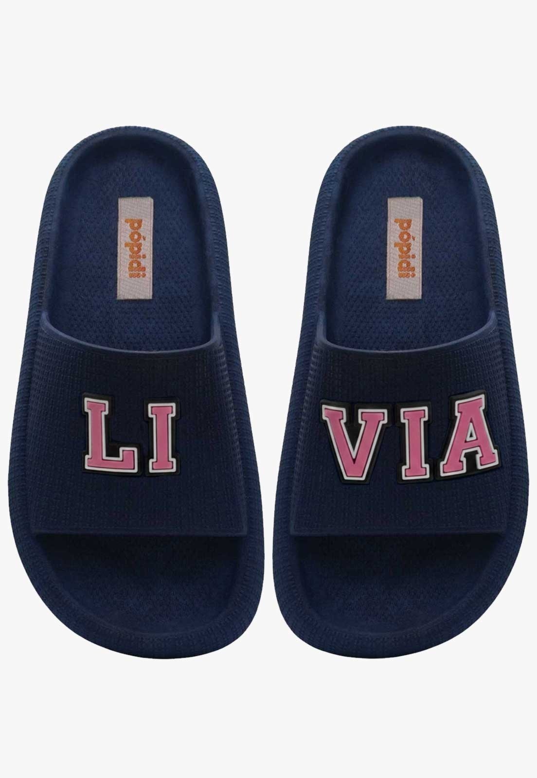 Infantil - Chinelo Pópidi Personalizado LIVIA Estilo Nuvem Marinho