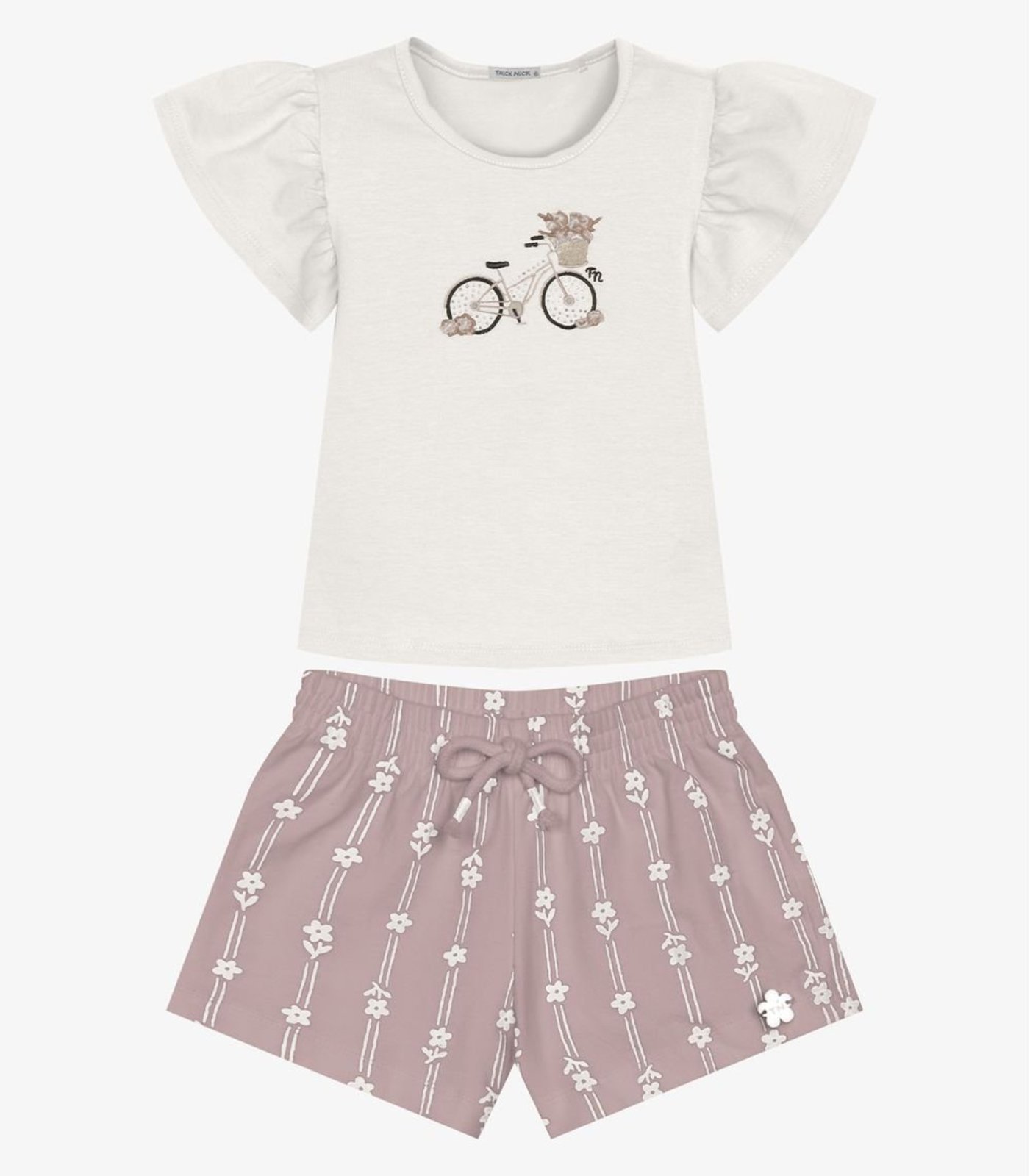 Infantil - Conjunto Blusa Com Shorts Trick Nick Bege
