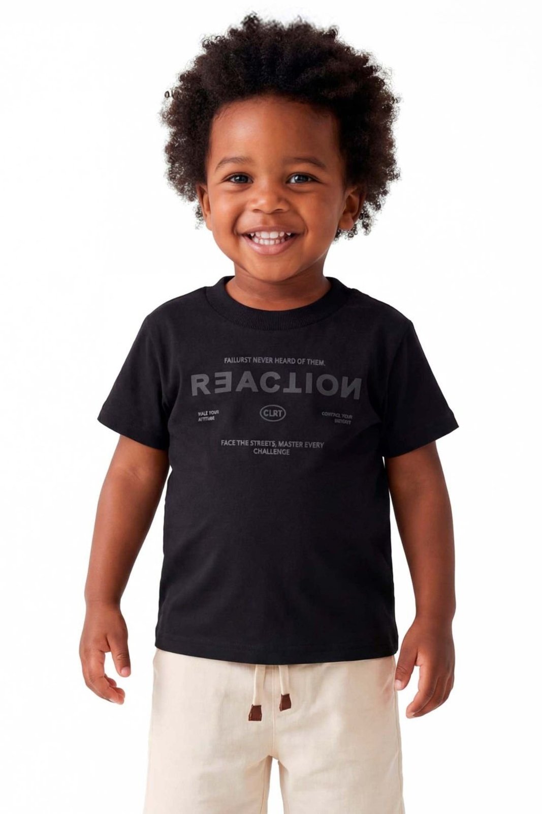 Infantil - Camiseta Menino Reaction Colorittá Preto