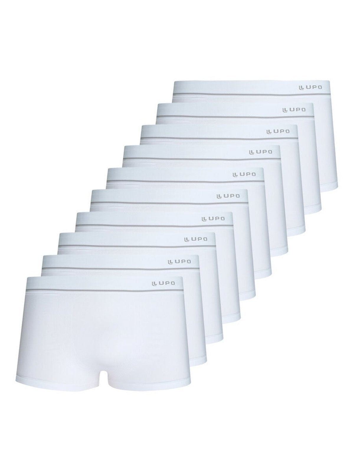 Kit com 10 Cuecas Sunga Lupo 676-002 Branco