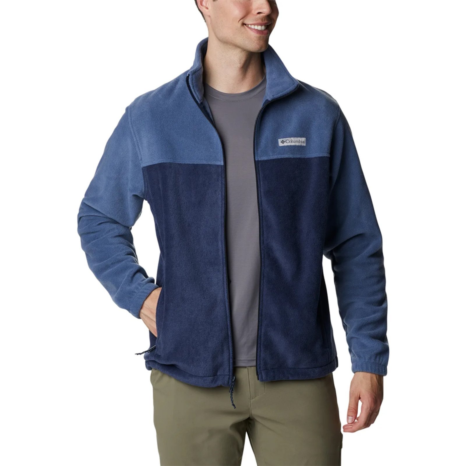 Jaqueta Columbia Fleece Ss Mountain Azul Masculino