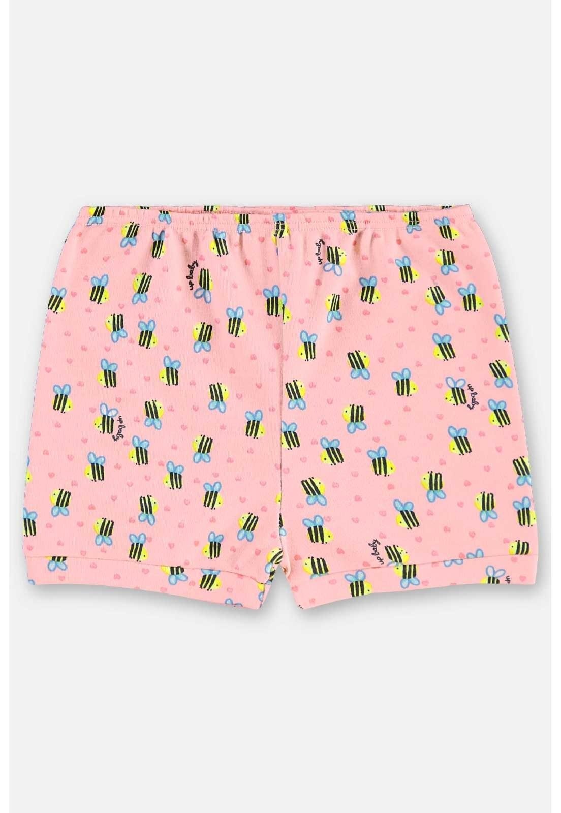 Infantil - Shorts em Suedine para Menina Up Baby Rosa