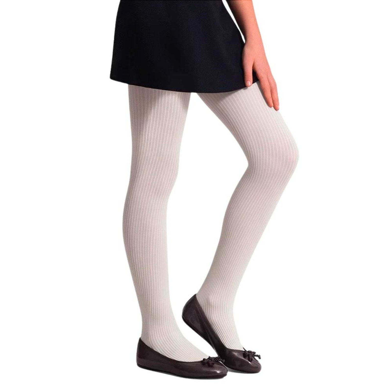 Meia Calça Canelada Selene 9500-002 Branco