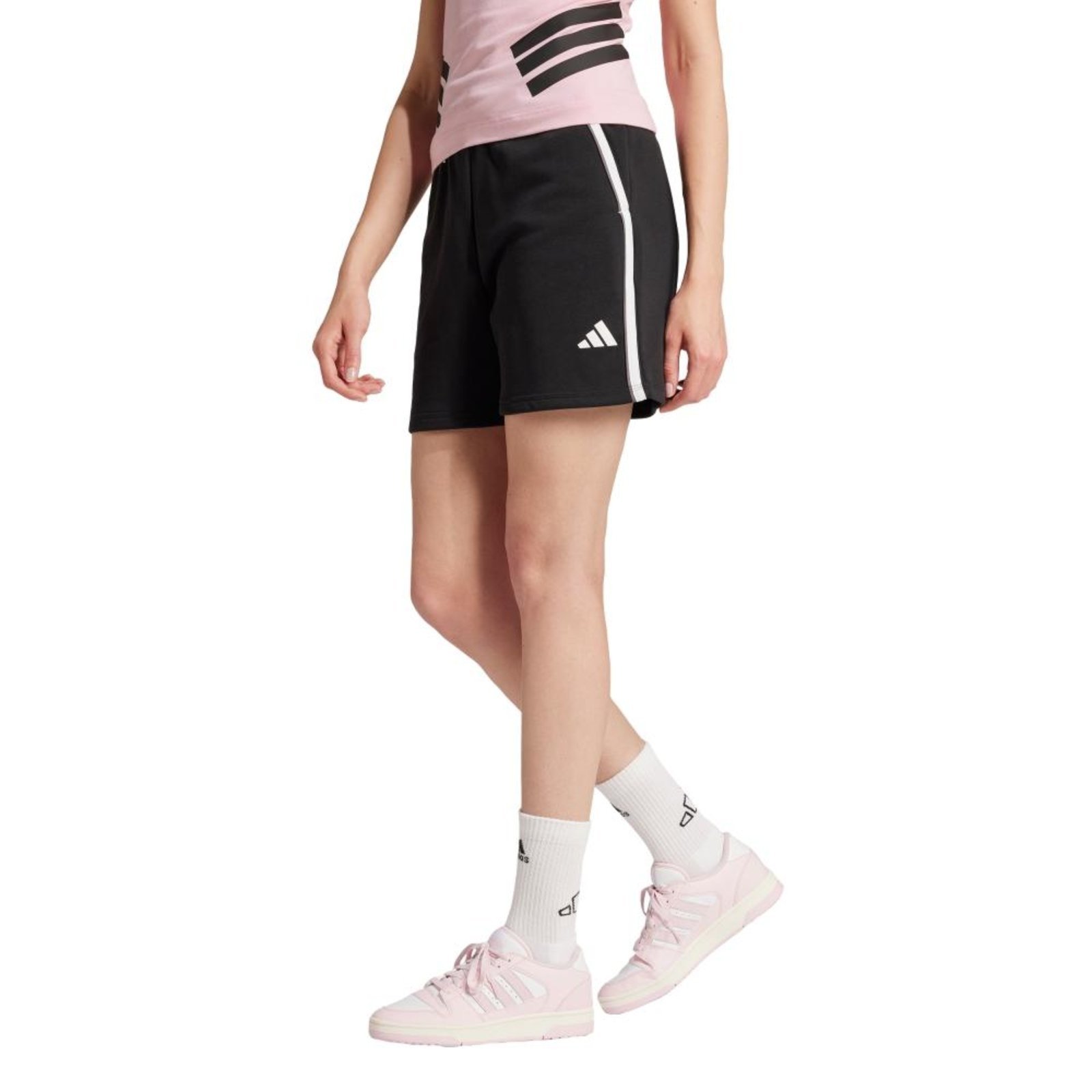 Shorts Moletinho Essentials Color Pop adidas Sportswear Preto