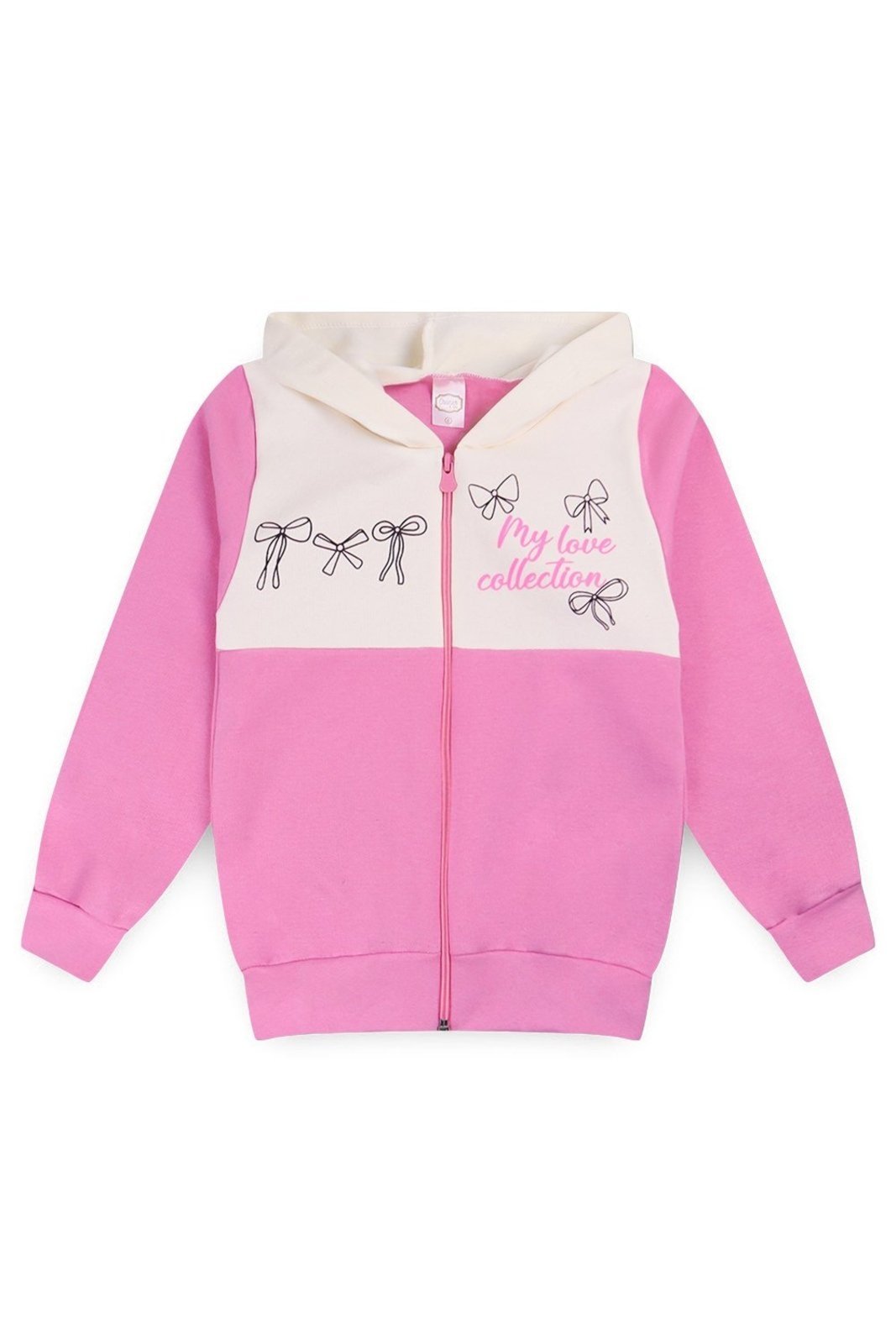 Infantil - Jaqueta Moletom Menina c/ Capuz e Zíper Love Collection