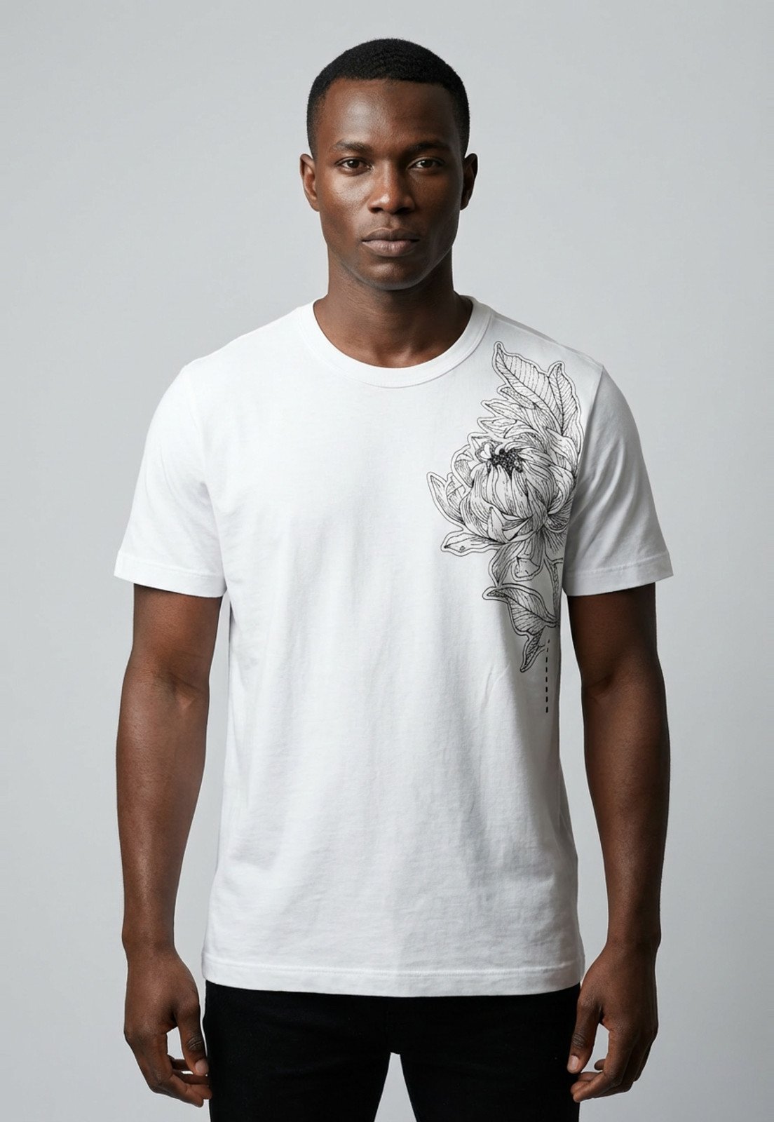 Camiseta Masculina Forum Estampa Floral Branca