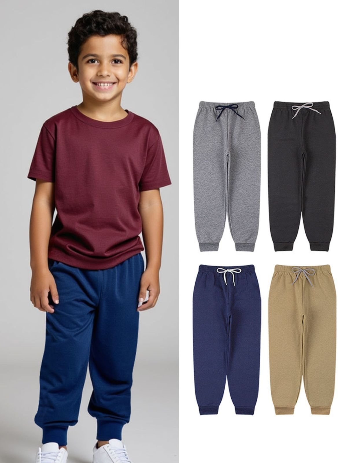 Infantil – Kit 5 Calças Moletom Peluciado Sortidos