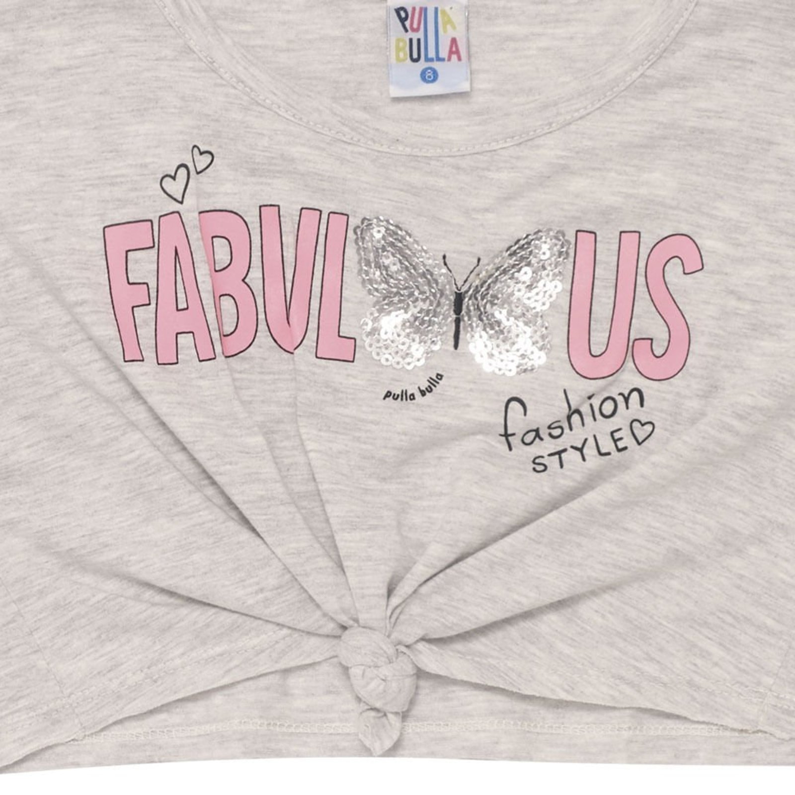 Infantil - Conjunto Menina - Mescla Banana - 47820-60 Cinza