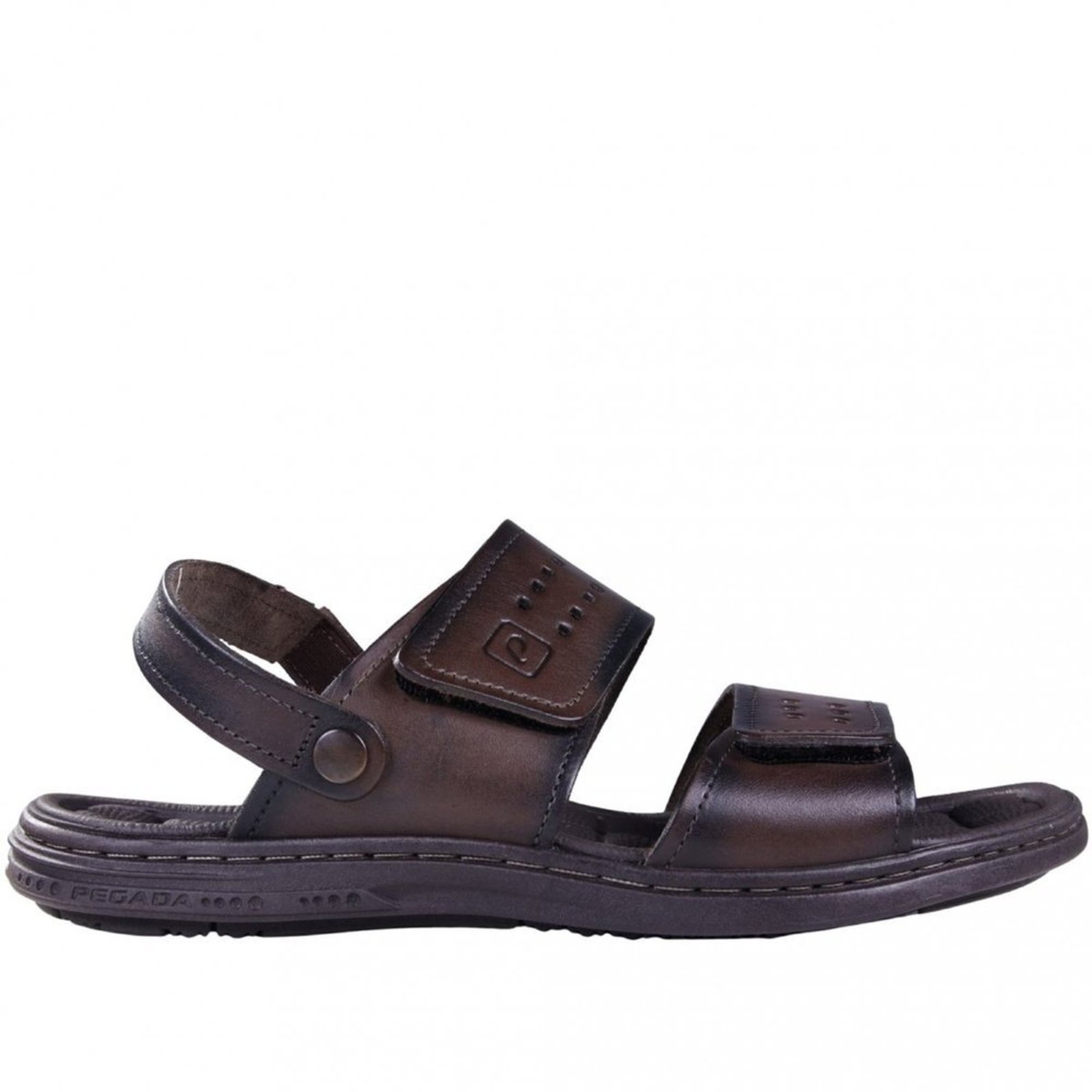 Sandália Masculina Nordeste em Couro Pegada 131288. Pegada Marrom