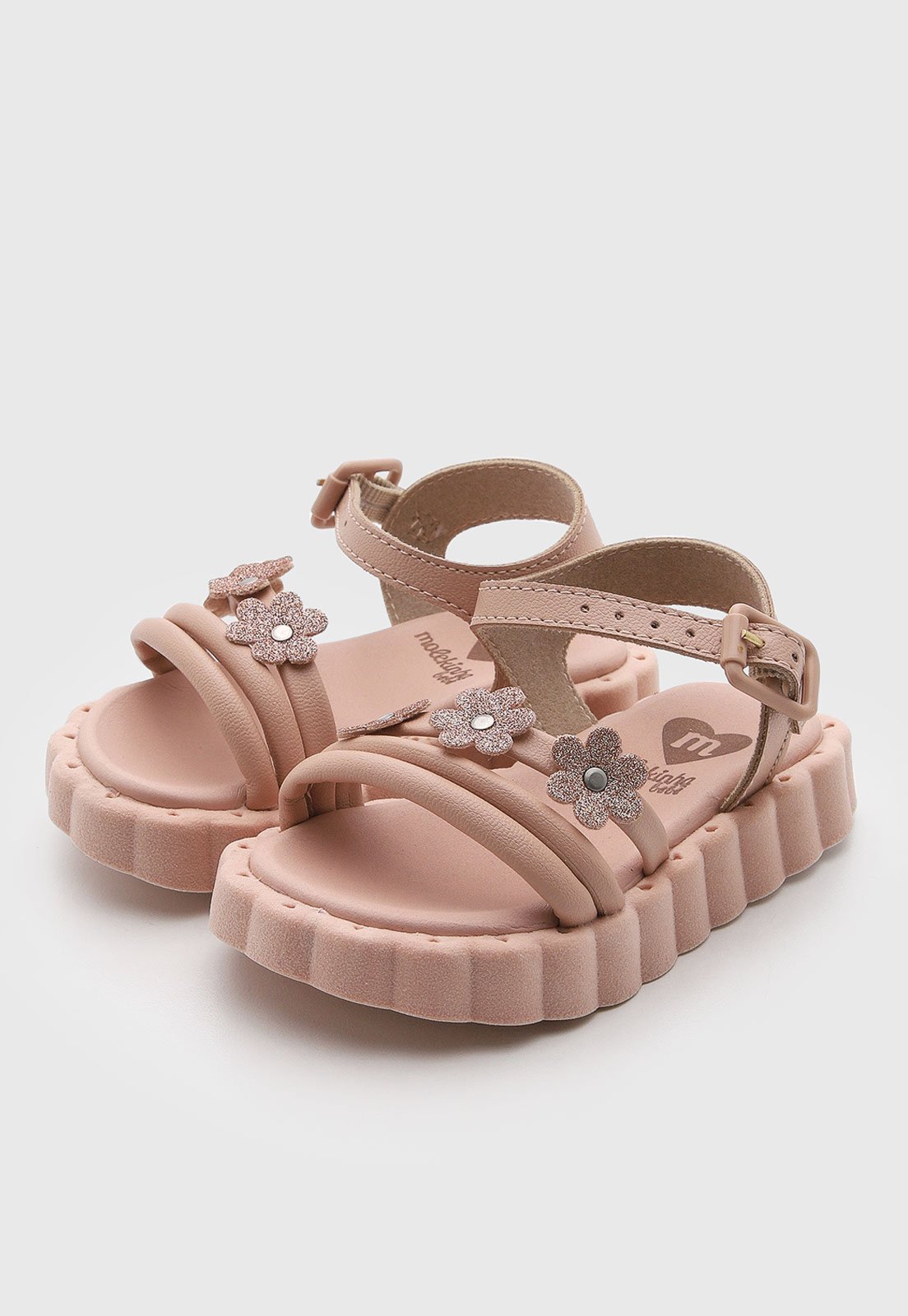 Infantil - Sandália Molekinha Flores Rosa