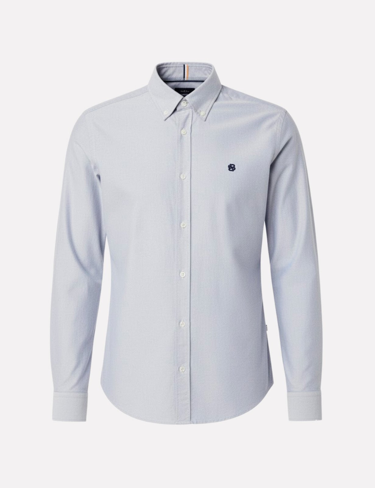 Vista 3 Camisa Hugo Boss Masculina Slim Fit H-ROAN-BD-E-C1-253 Ardósia cinza cinza