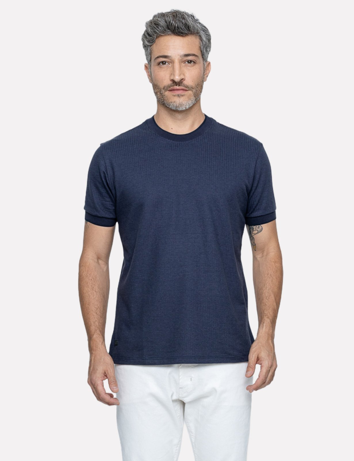 Camiseta K&J Black Regular Premium Sport Tricot Azul Marinho