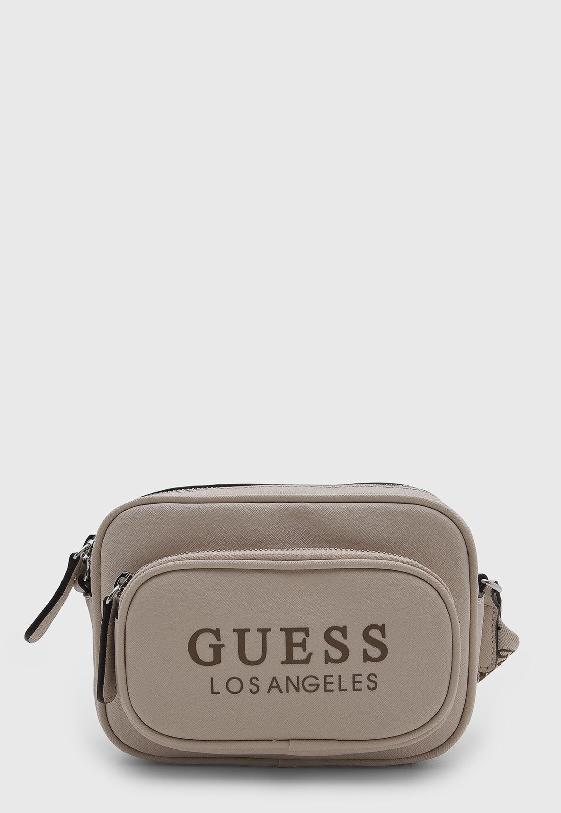 Bolsa Feminina Guess Compacta Alça Ajustável Bege