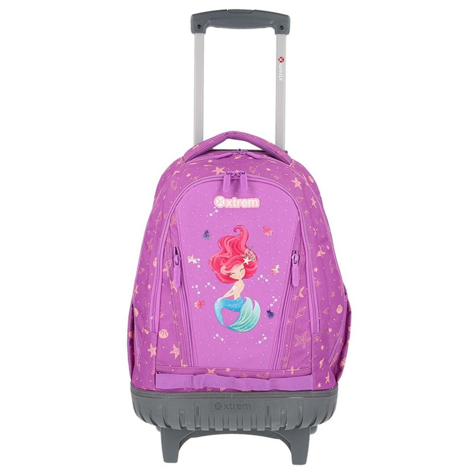 Vista 2 Infantil - Mochila Xtrem Com Rodinhas Escolar Trolley Cross 398 Sereia incolor Xtrem incolor