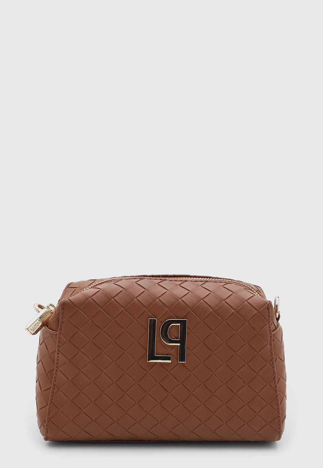 Bolsa Feminina Lança Perfume Média Textura Trançada Marrom