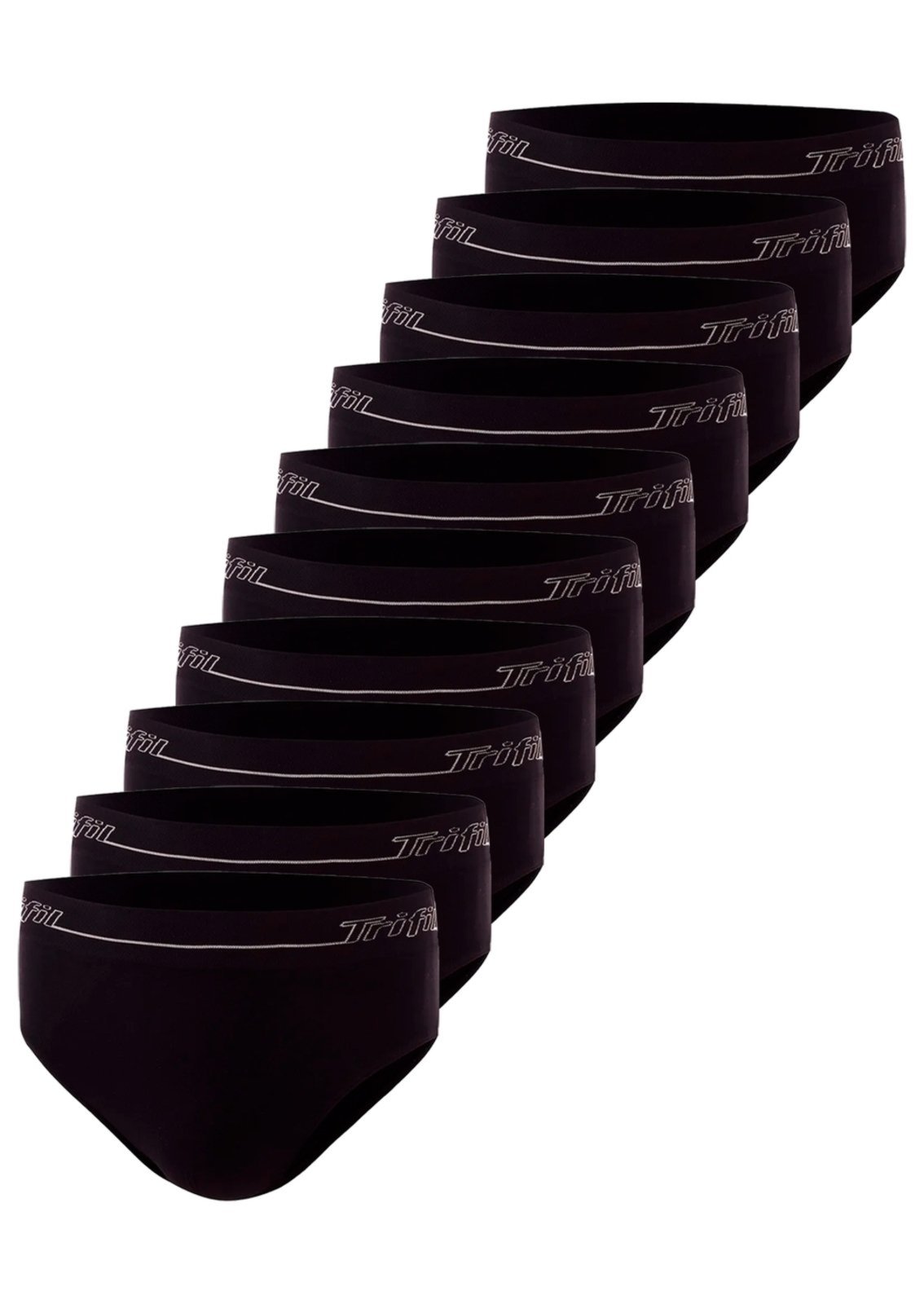 Kit com 10 Cuecas Slip Trifil 0543 Preto