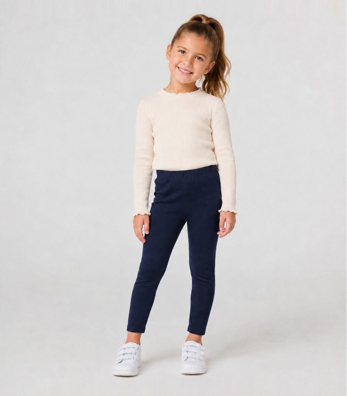 Infantil - Legging Cotton Básica Select Azul