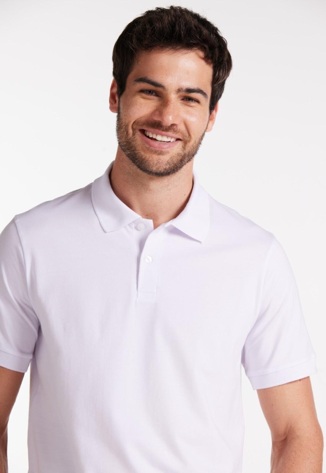Polo Pima Traymon Slim Branco